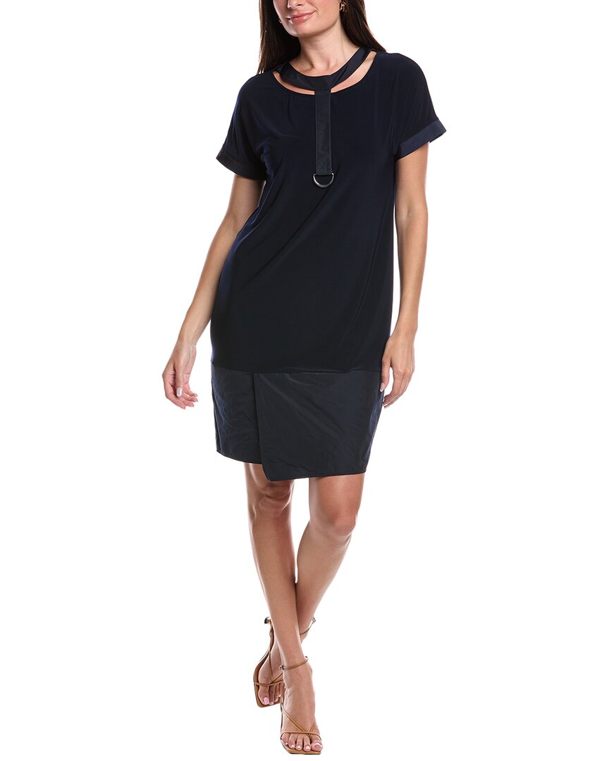 Mixed Media Cutout Shift Dress
