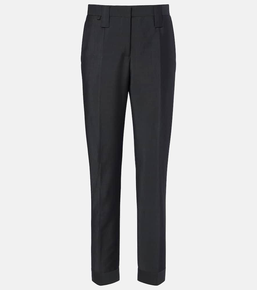 Wool and mohair tapered pants