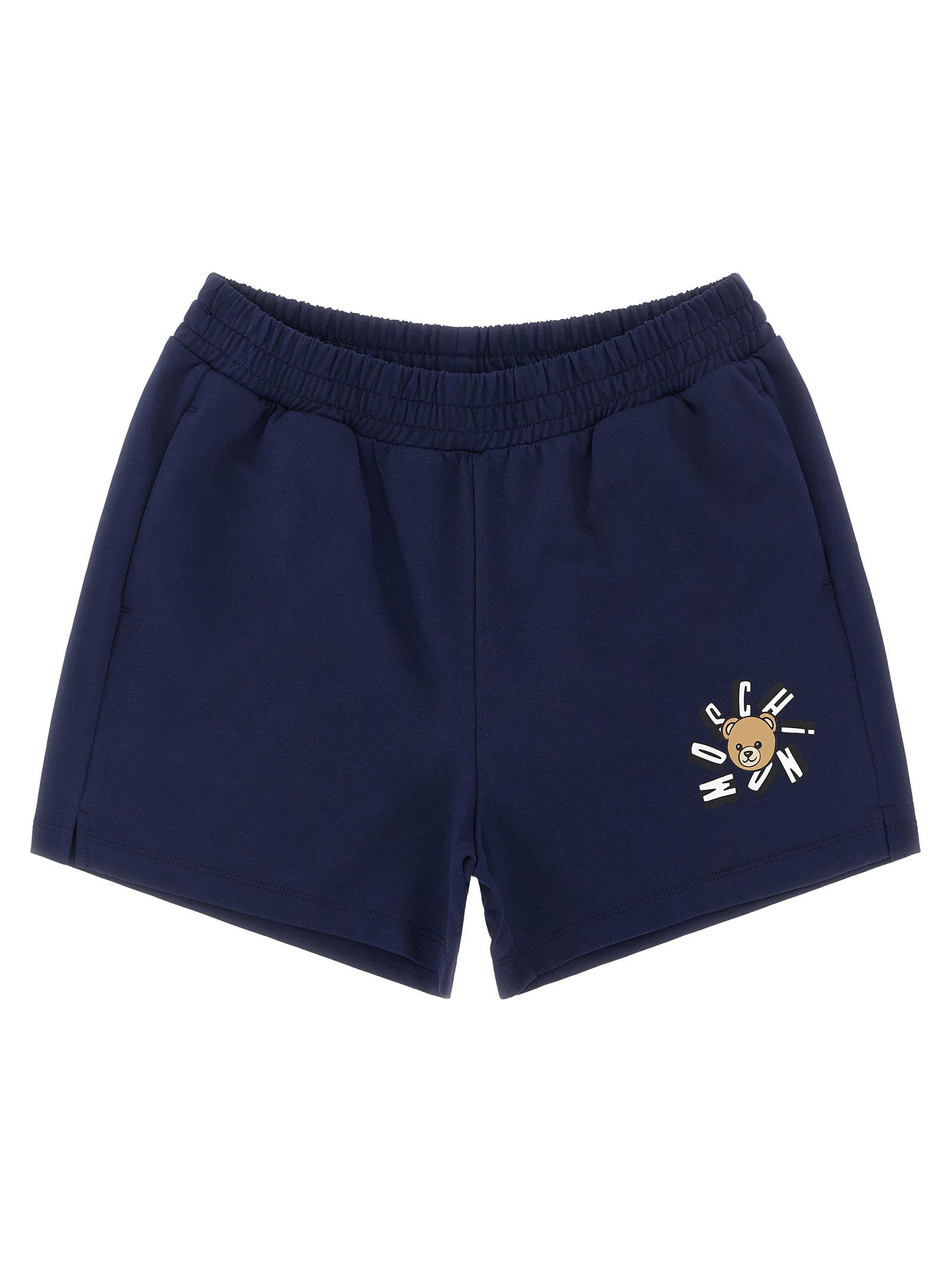 Teddy Bear-Print Shorts — Navy