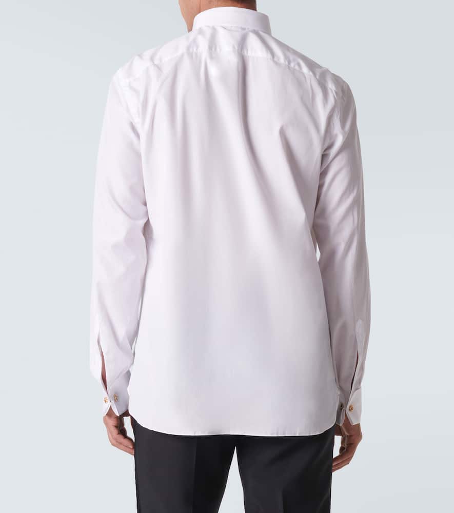 Pleated cotton tuxedo shirt