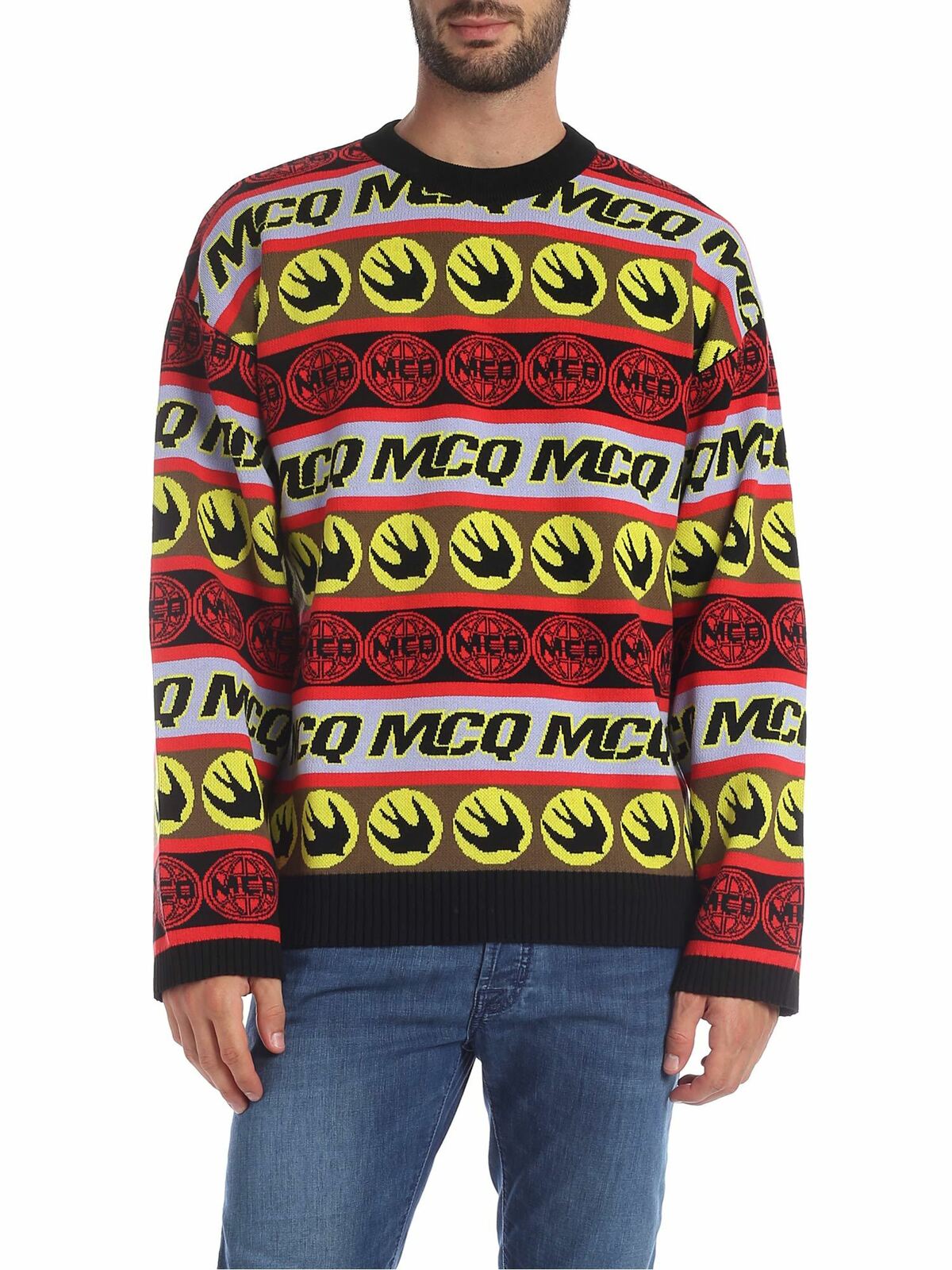 Tape crew-neck pullover