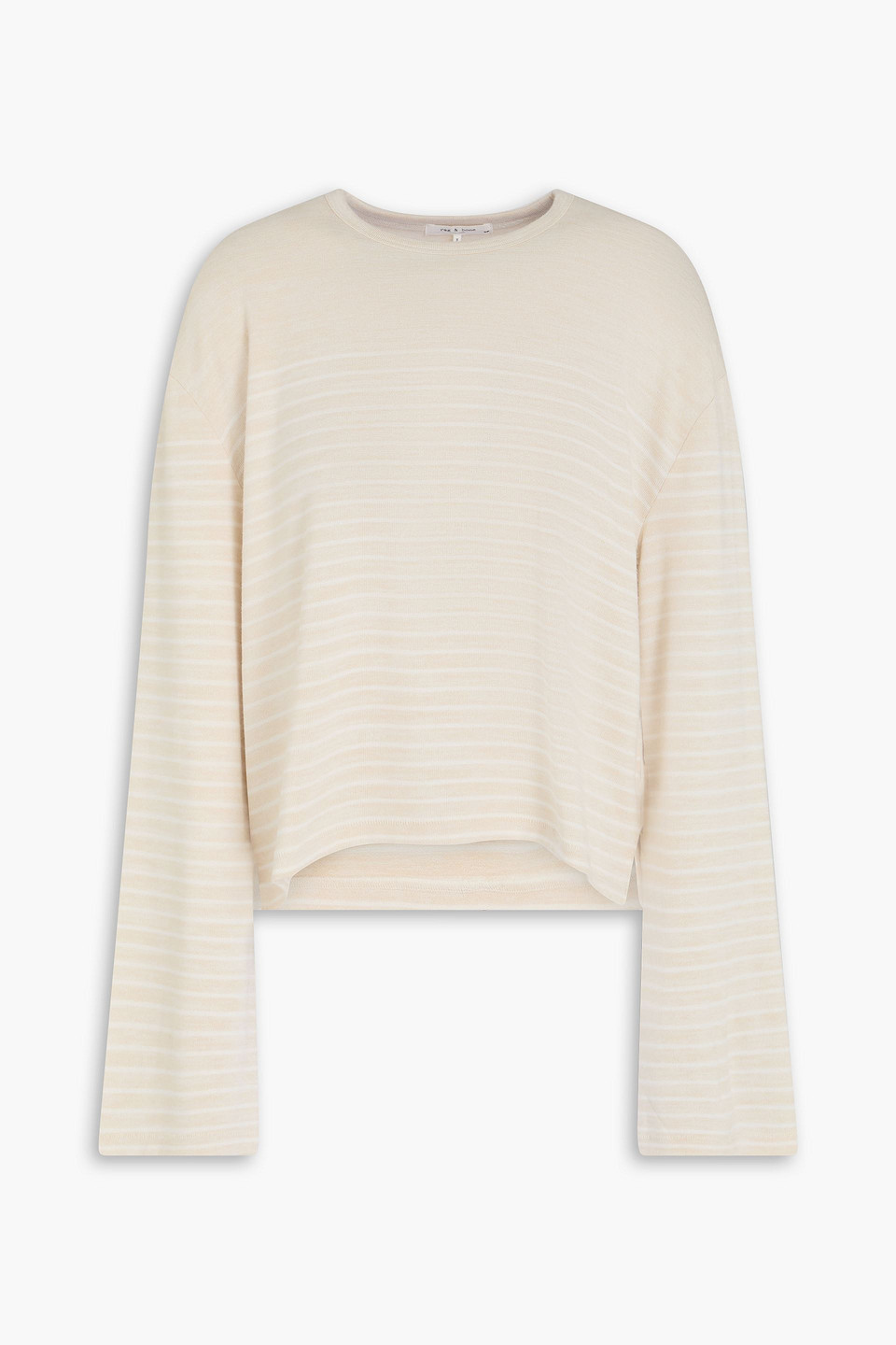 Striped jersey top - Neutral - L
