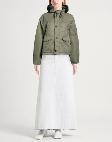 Woman Jacket Military green Size S Nylon