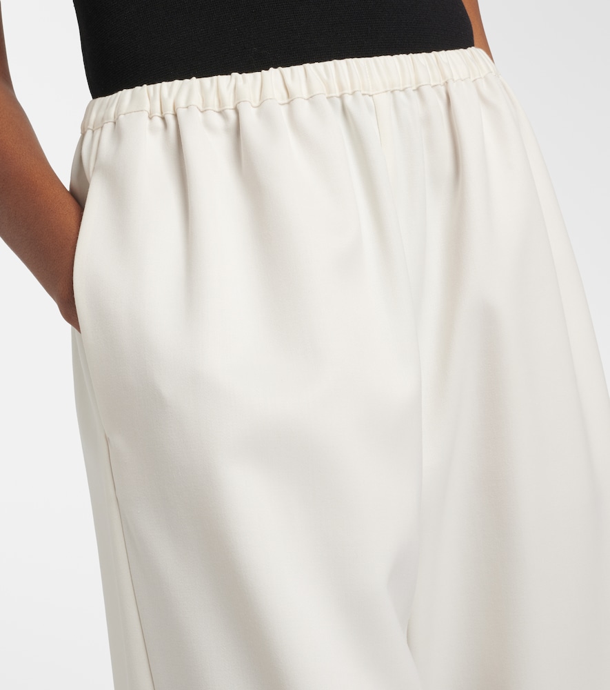 Róhe Wool-blend cropped wide-leg pants