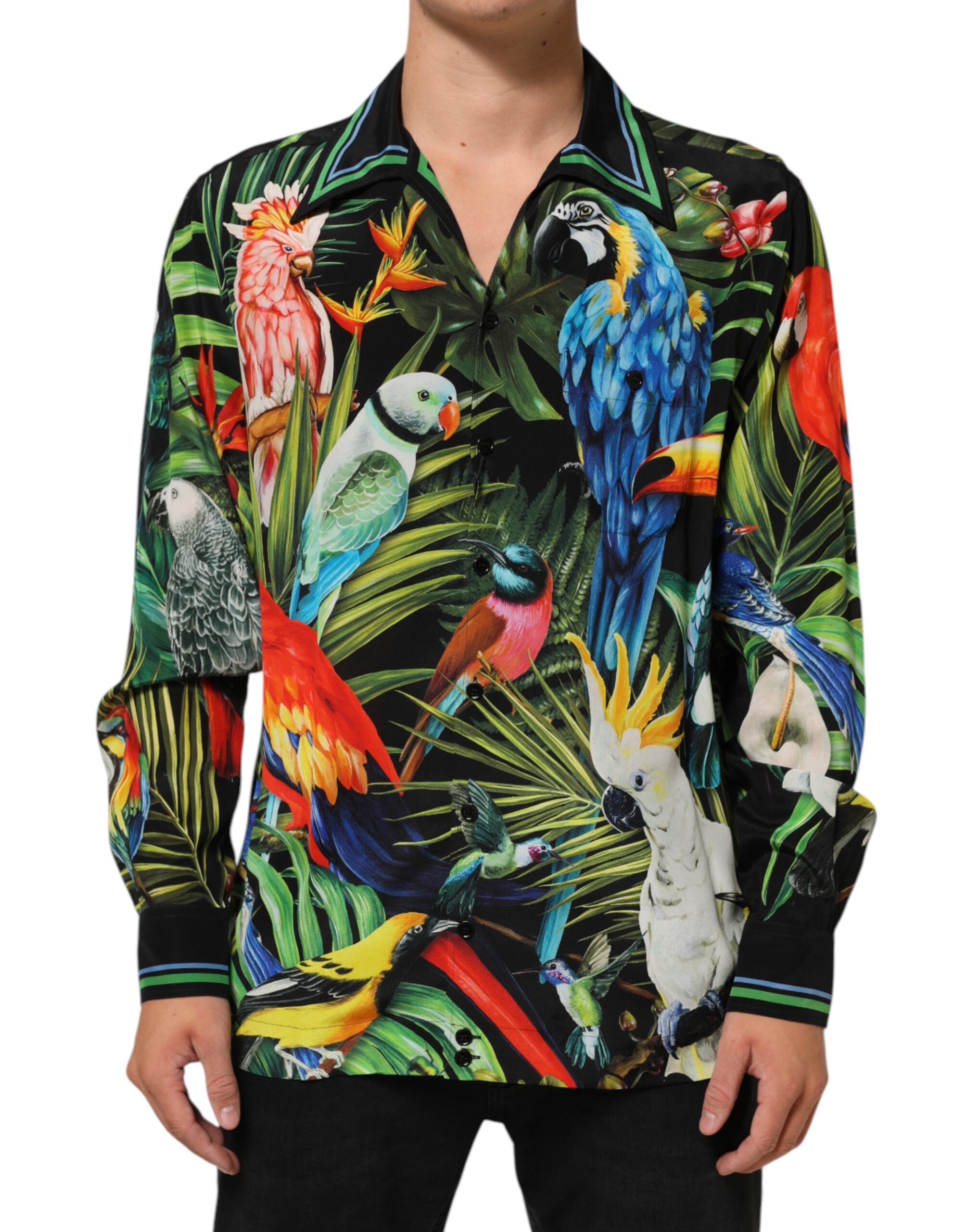 Multicolor Parrot Print Shirt — Multicolor
