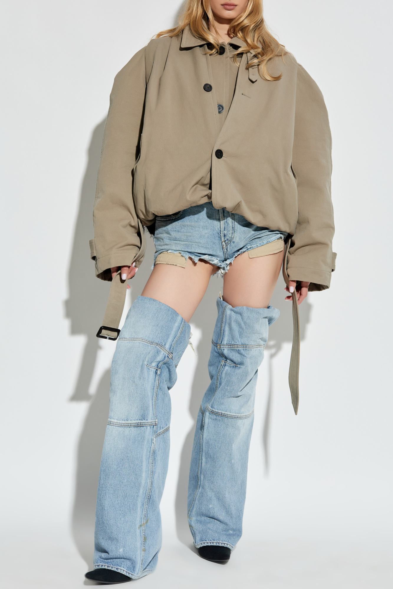 Balenciaga Jacket With `vintage` Effect, Women's, Green