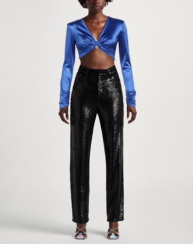 Elisabetta Franchi Woman Top Blue Size 6 Polyamide, Elastane