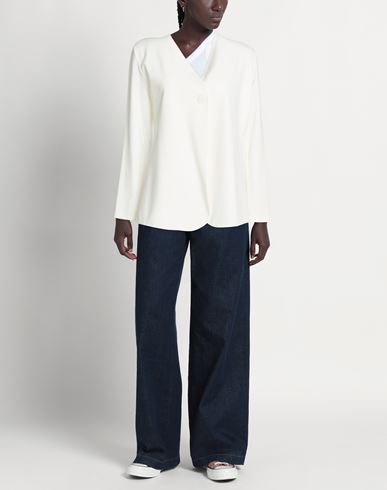 Woman Jacket White Size 6 Viscose, Polyamide, Elastane