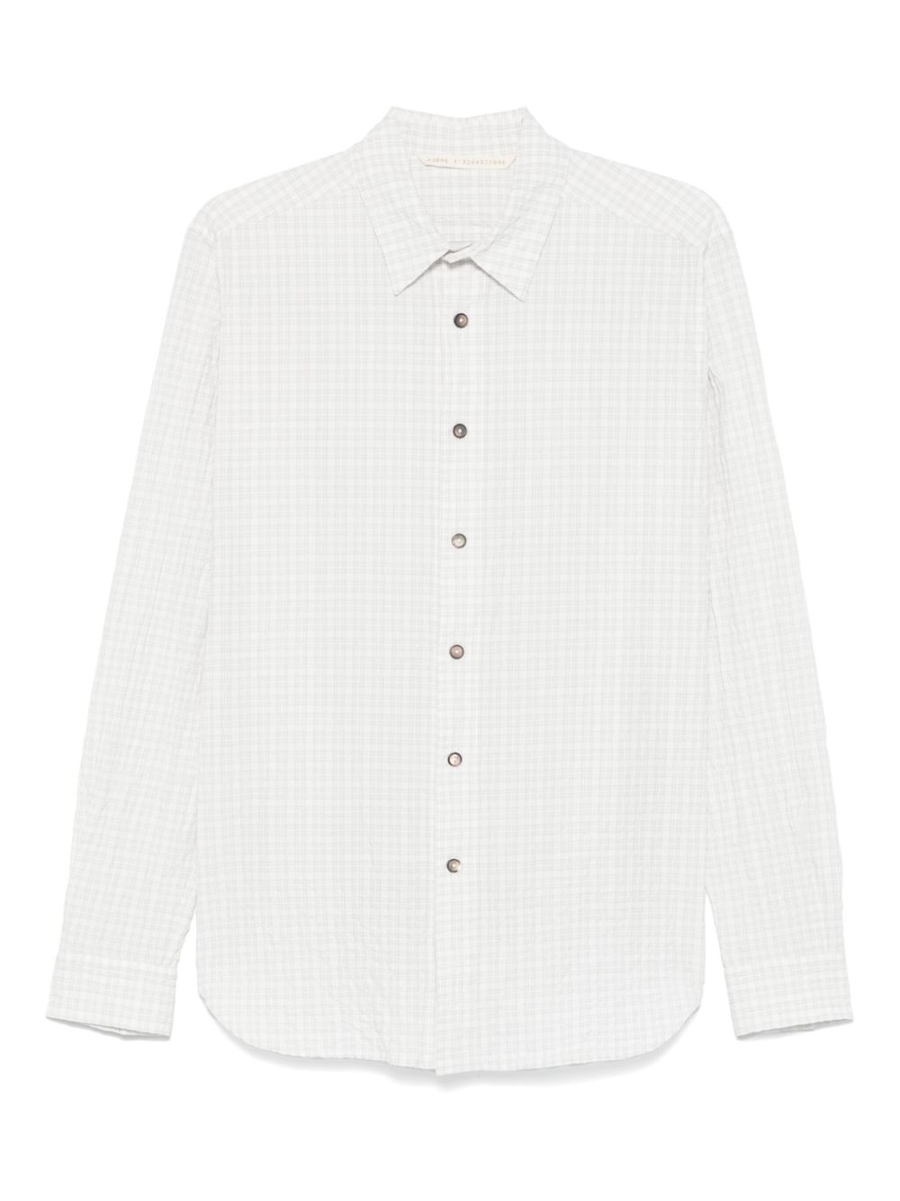 Forme D'expression check-pattern shirt - White