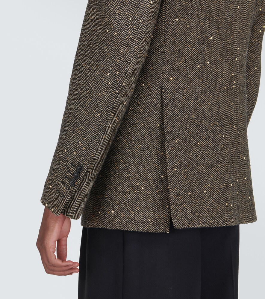 Herringbone wool-blend jacket