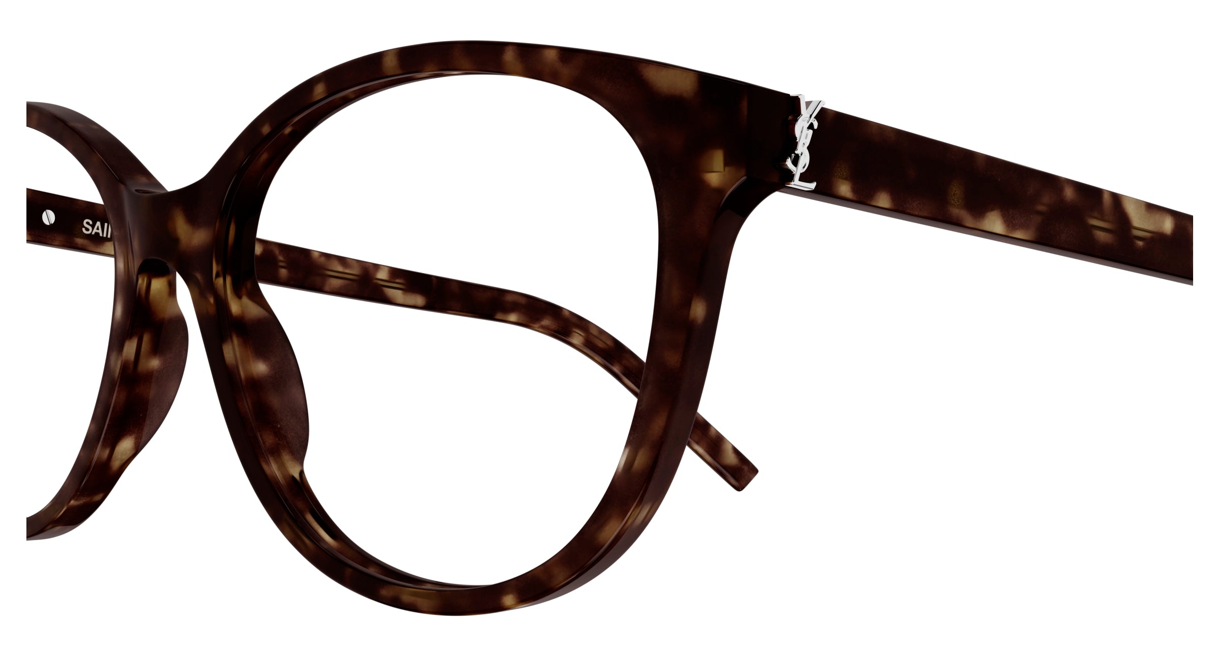 SAINT LAURENT Woman SAINT LAURENT SL M112 005 Optical frames Acetate Havana Transparent Round ["Antiriflesso