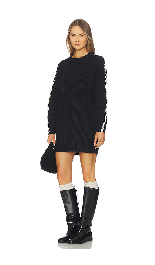 Rag & Bone Ingrid Crew Neck Mini Dress in Black. L also in M