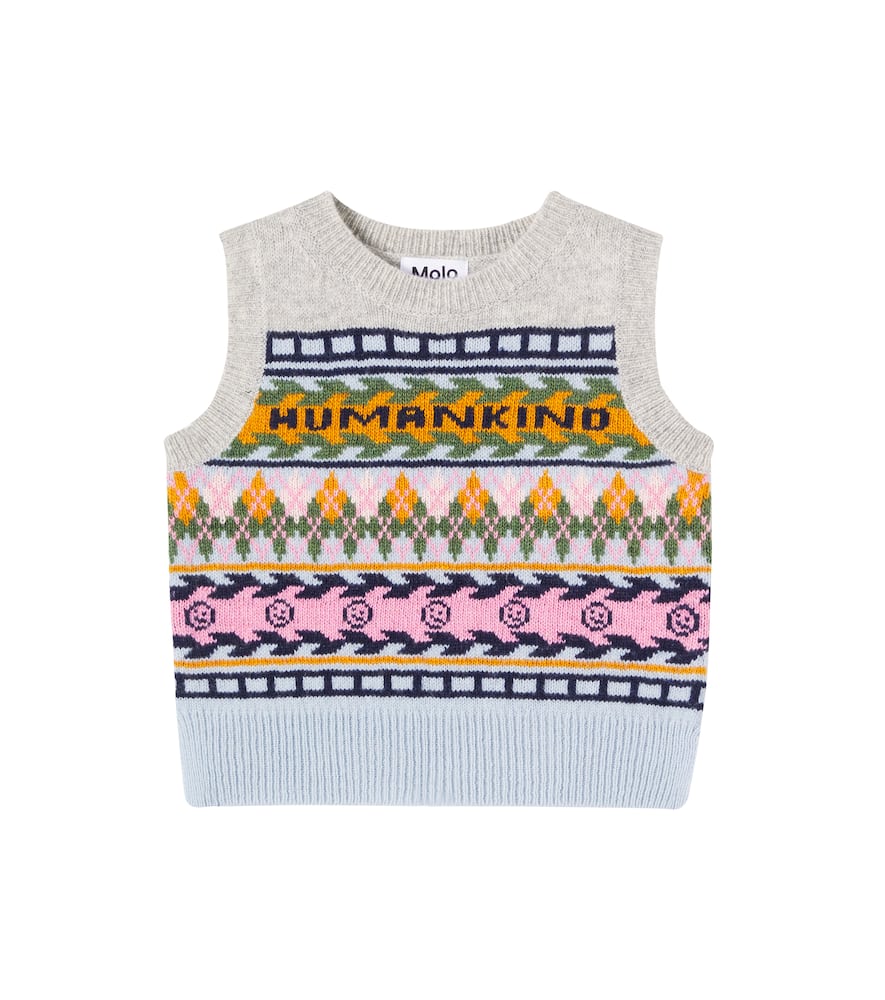 Grace argyle wool sweater vest