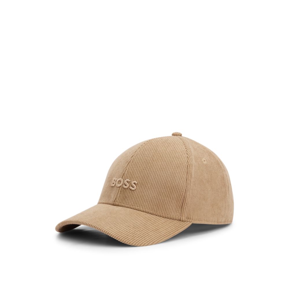 Logo-embroidered cap in baby corduroy