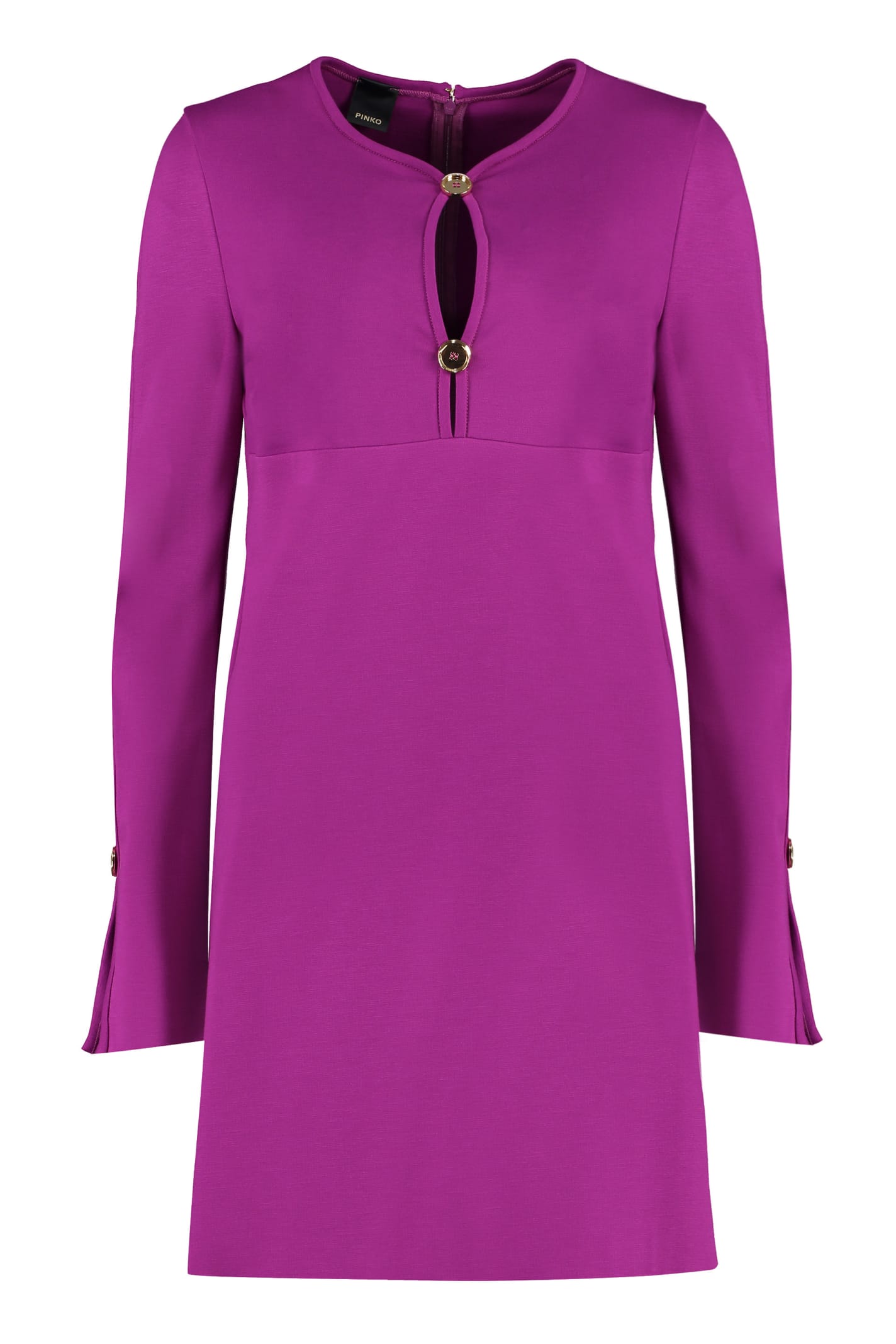 Slit-sleeve minidress - Purple