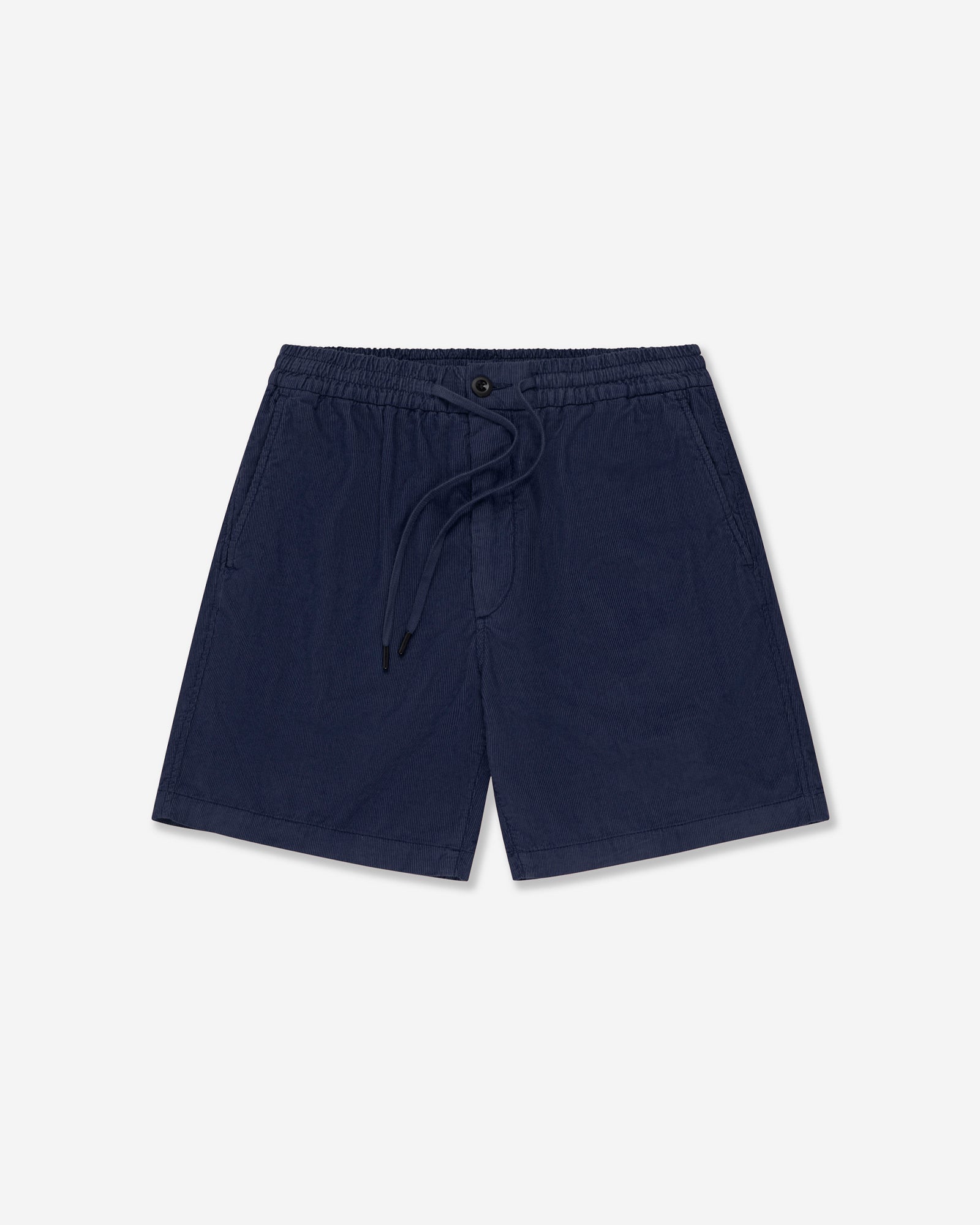 Regular fit corduroy Bermuda shorts dark blue