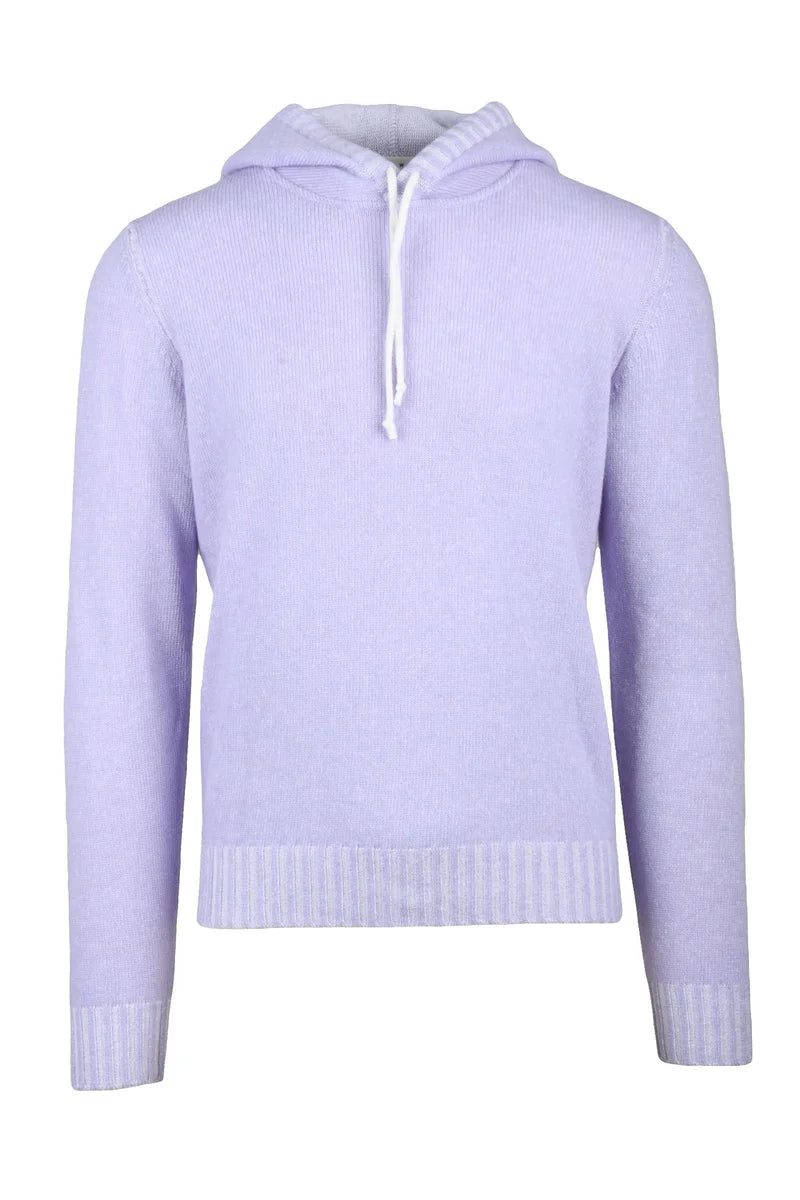 Wisteria Virgin Wool Men's Hooded Sweater