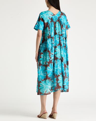 Woman Midi dress Azure Size 8 Cotton