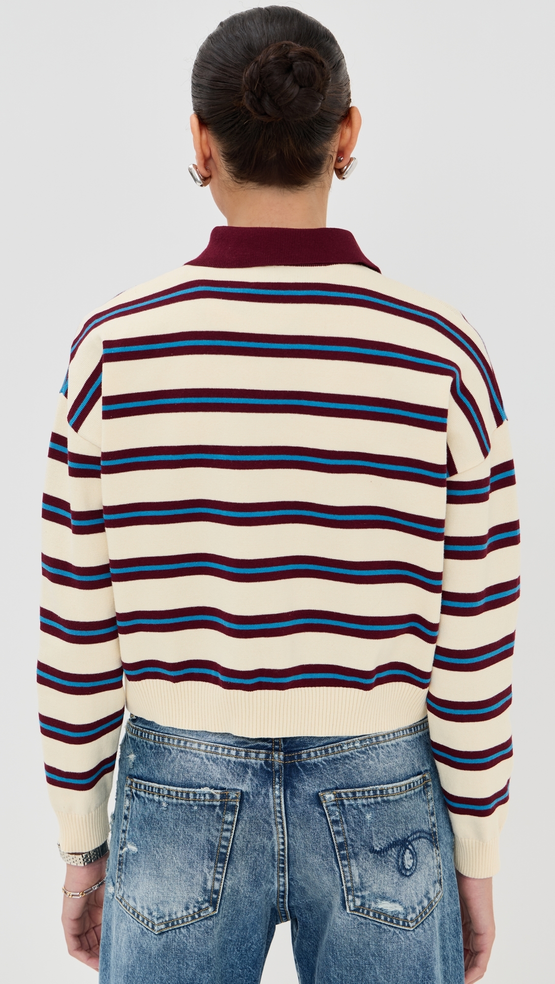 Striped Polo Burgundy Stripe