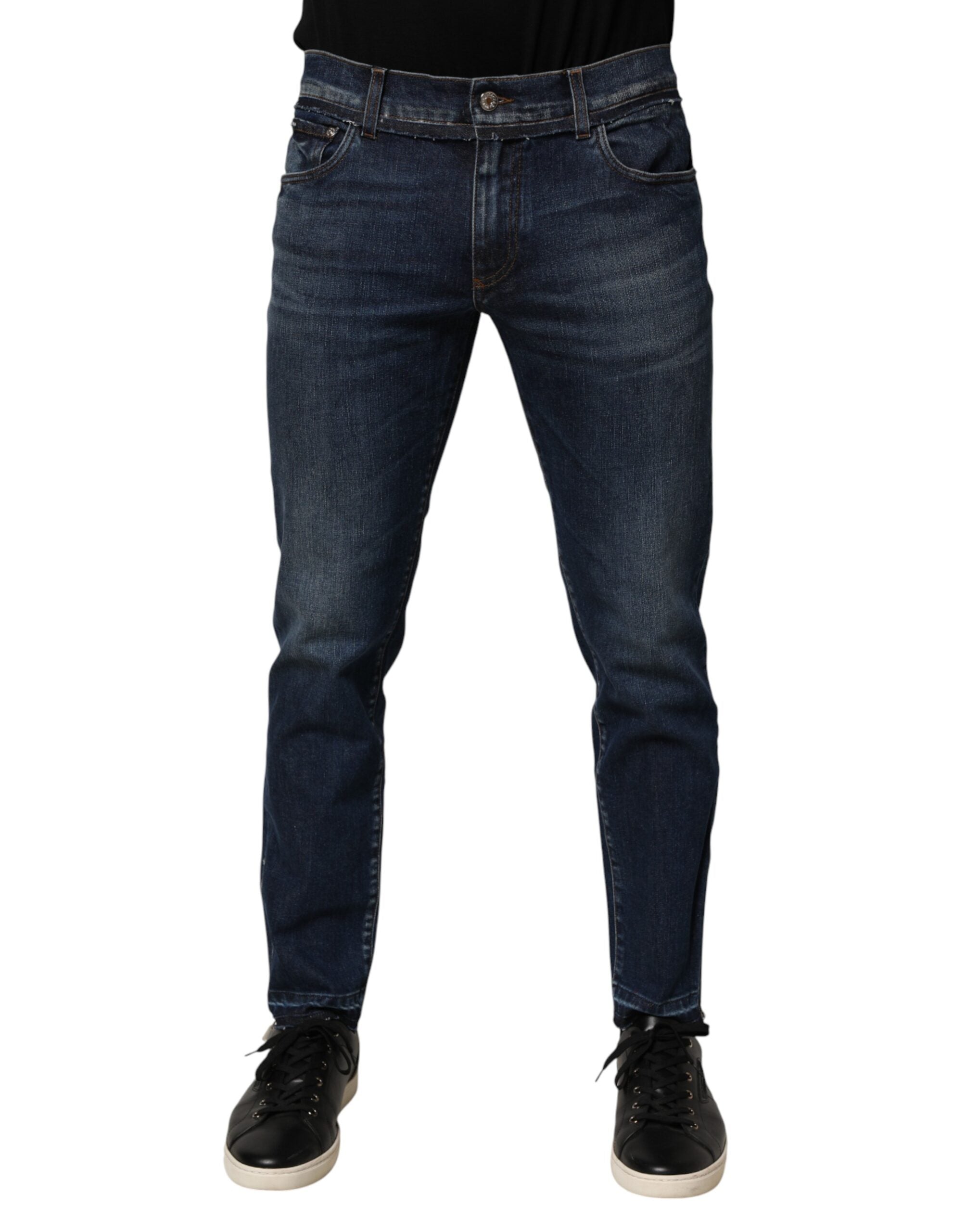 Cotton Stretch Skinny Jeans — Blue