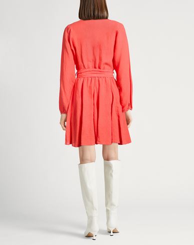 Woman Mini dress Coral Size 2 Linen