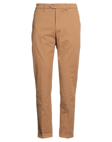 Man Pants Camel Size 34 Cotton, Elastane