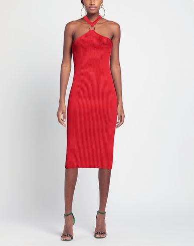 Woman Midi dress Red Size 8 Viscose, Polyamide