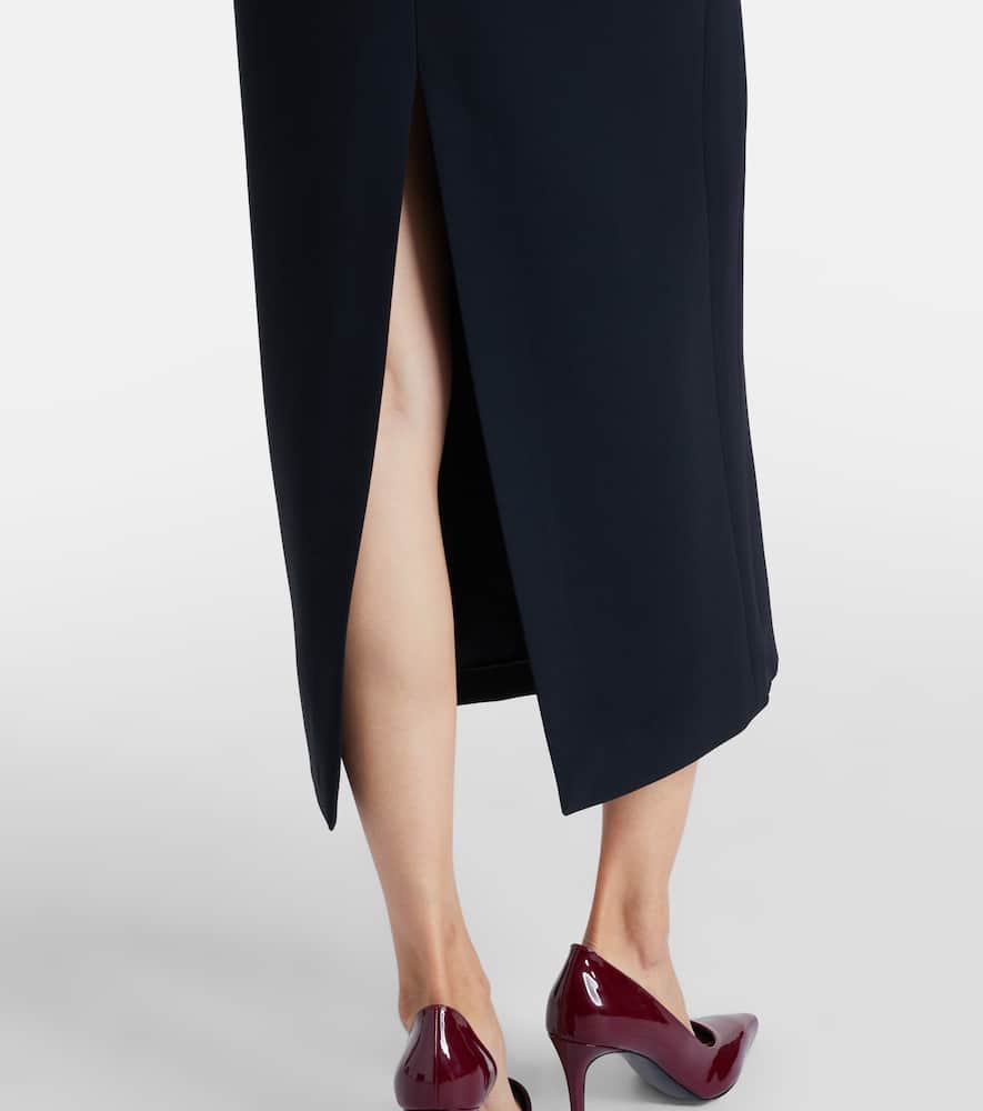Embellished cady midi dress