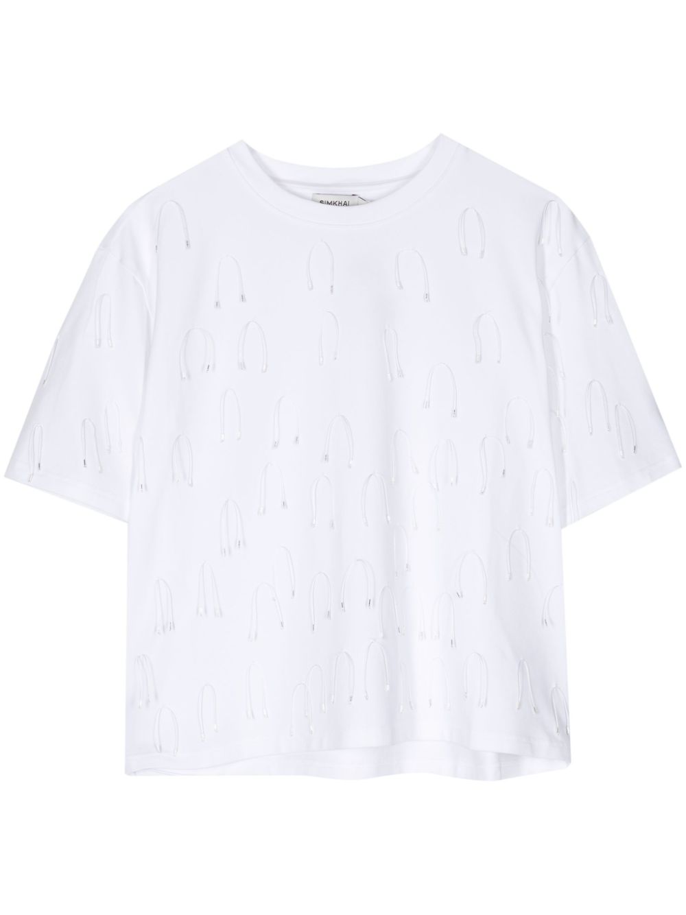 Amaru appliqué-detailing T-shirt - Black