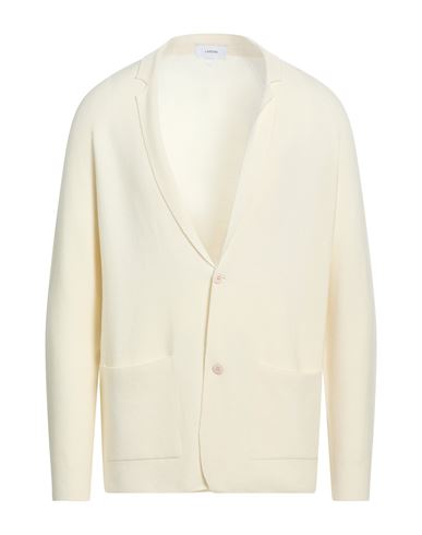 Man Cardigan Cream Size M Wool, Silk, Cashmere