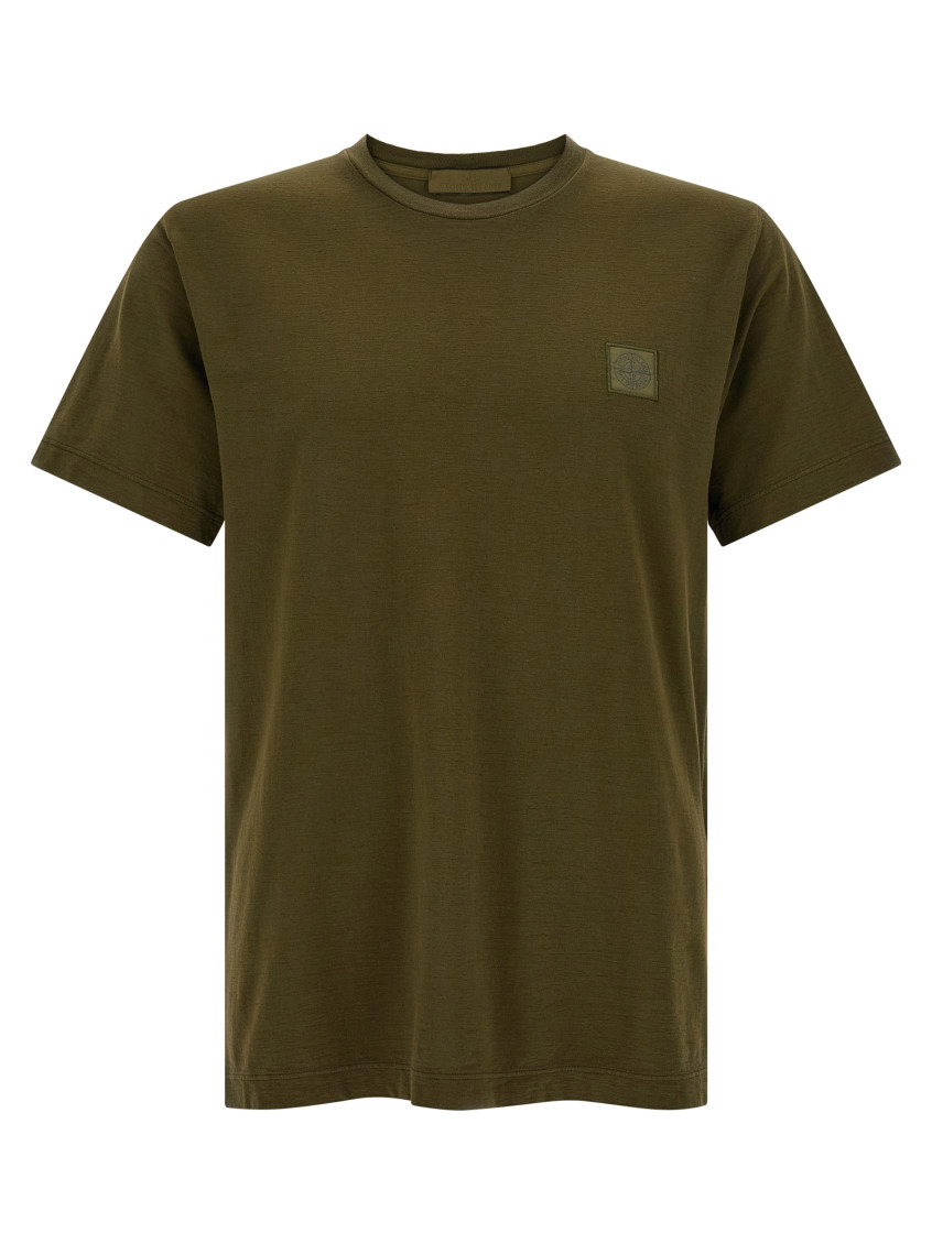 Green Solid Crew Neck T-Shirt