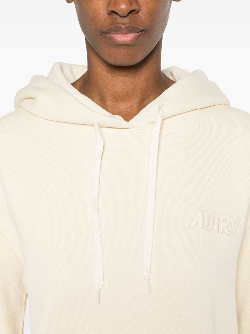 Logo-patch hoodie - Neutrals