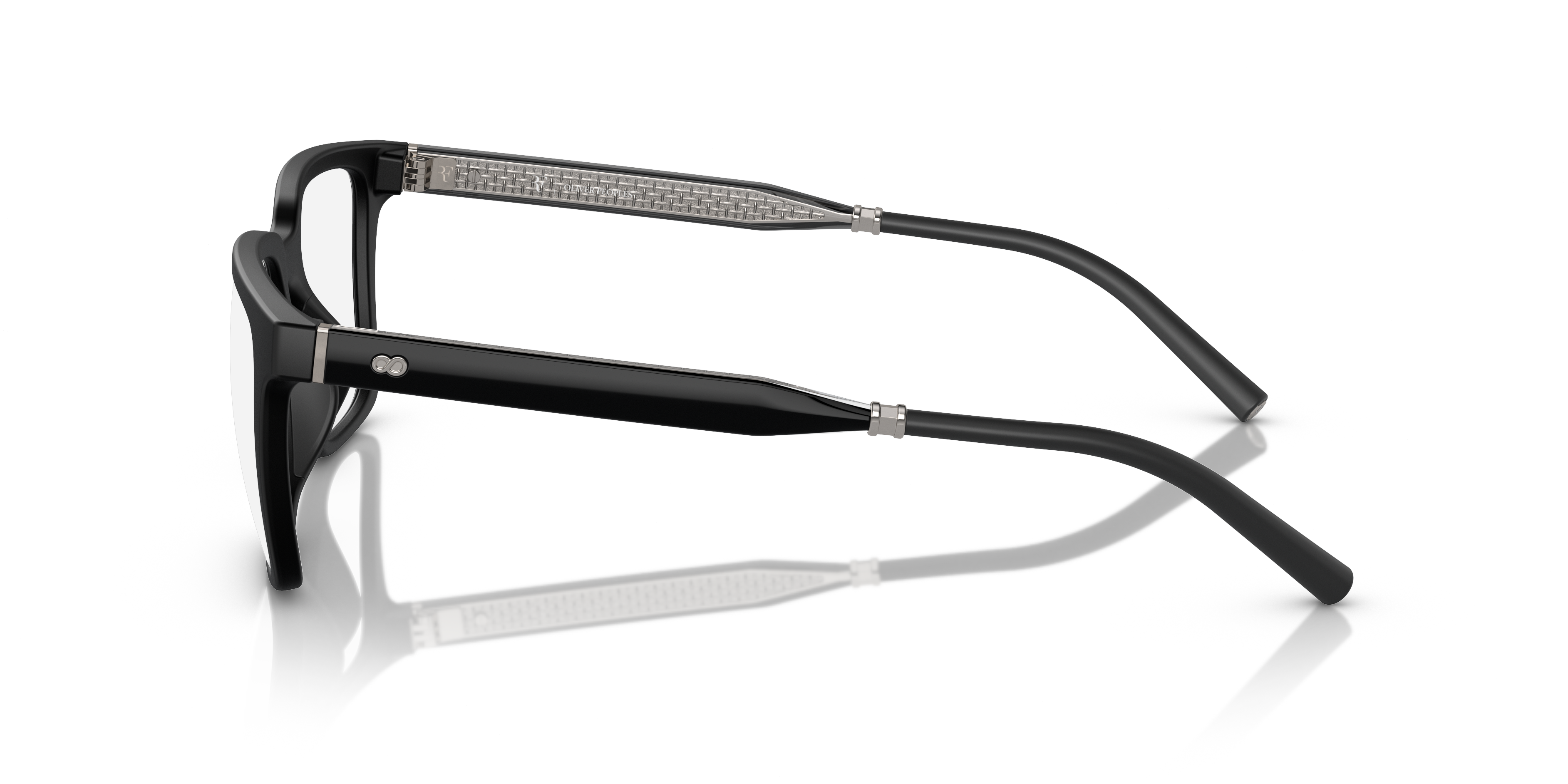 Oliver Peoples Herren Oliver Peoples OV5553U MR. FEDERER 7001 Optische Fassungen Injiziert Schwarz Transparent Quadratisch Norma