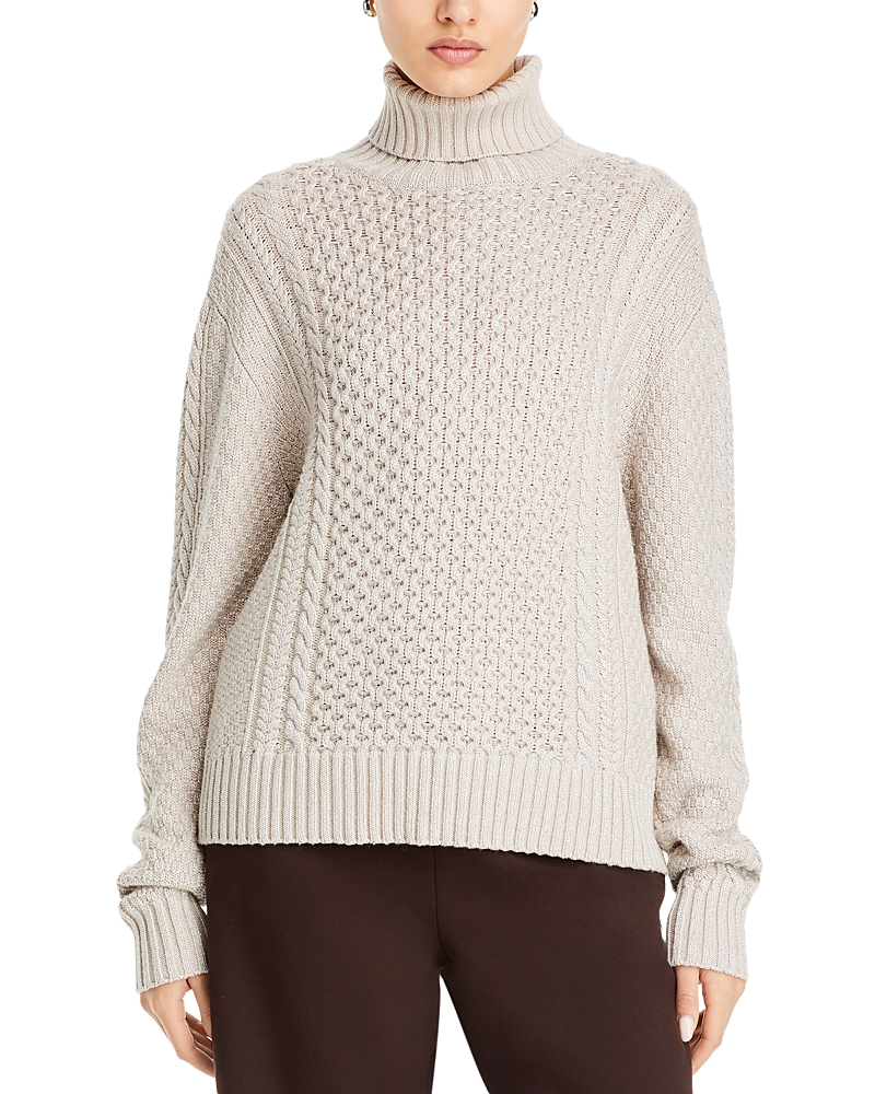 Turtleneck Cable Knit Sweater