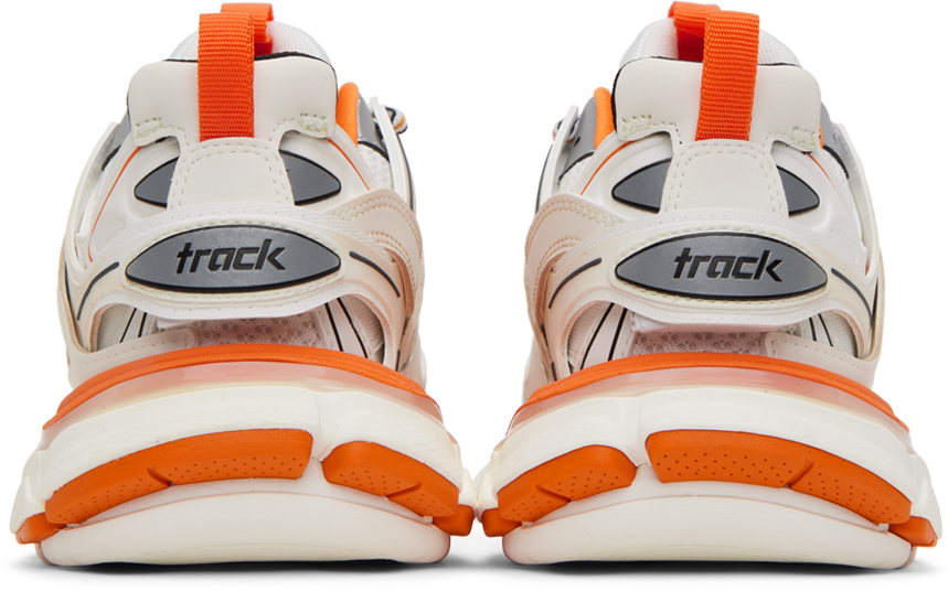 Orange and White Track Sneakers