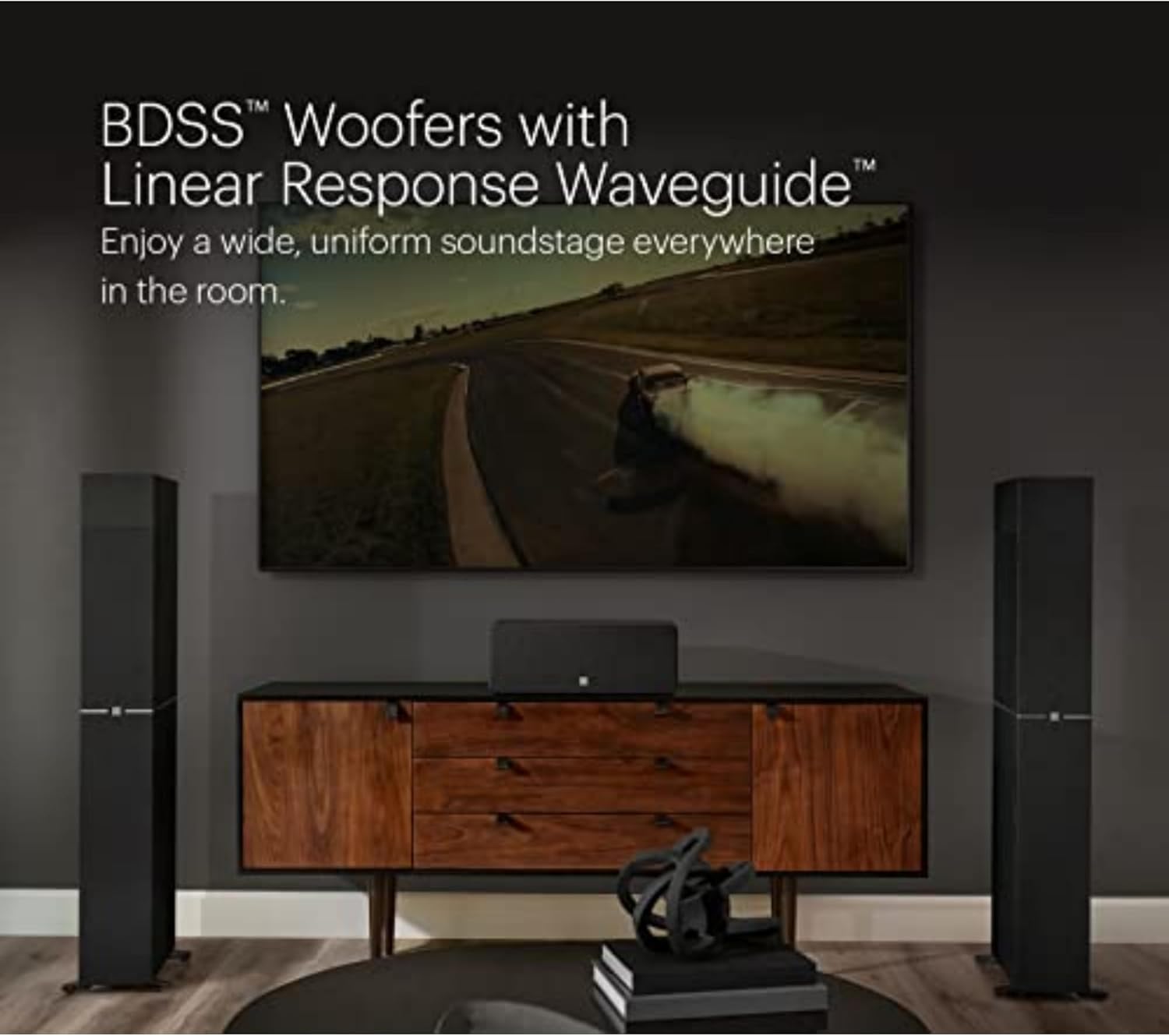 Dymension DM70 Bipolar Floor-Standing Speaker with Built-In 10" Powered Subwoofer (Certified Refurbished)