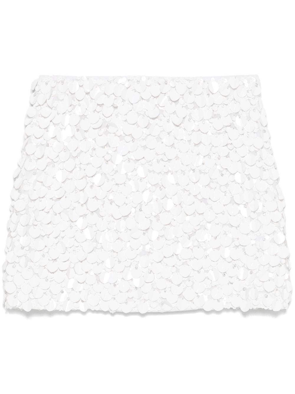 Sequinned mini skirt - White