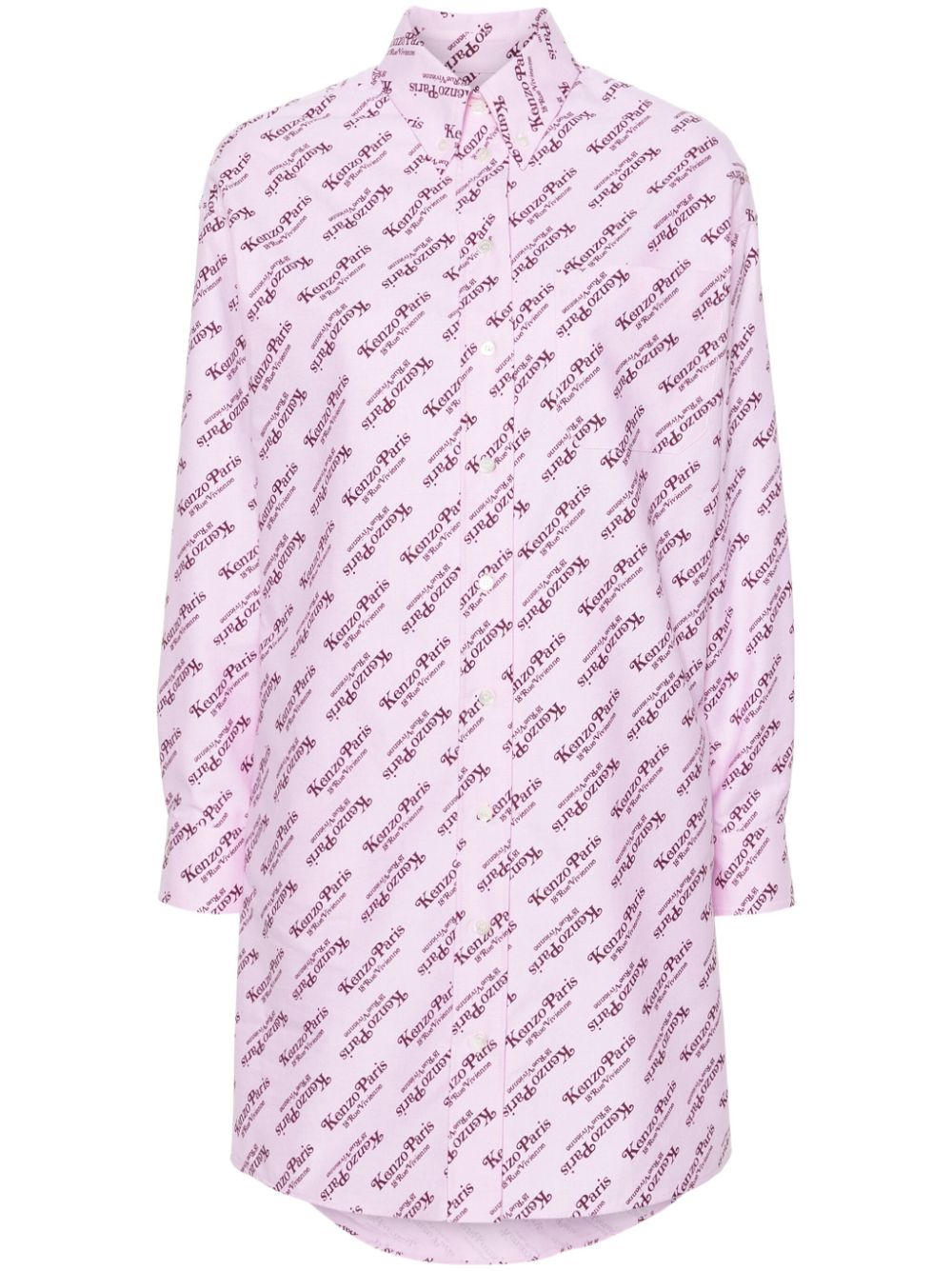 X Verdy logo-print shirt dress - Pink