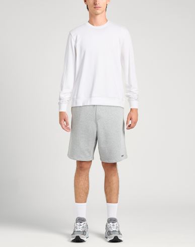 Man Sweatshirt White Size L Cotton, Polyester