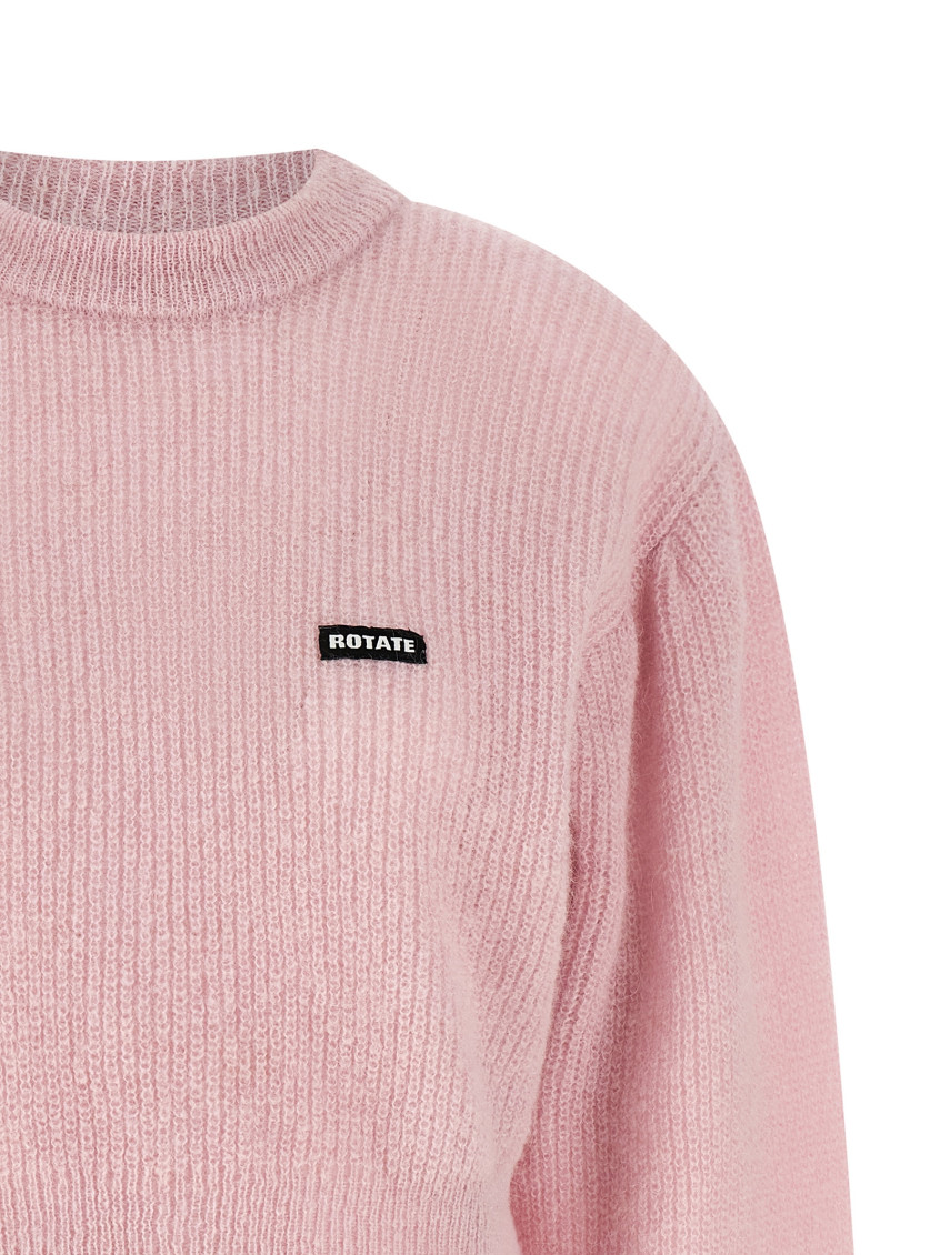 Pink Knit Puff sweater