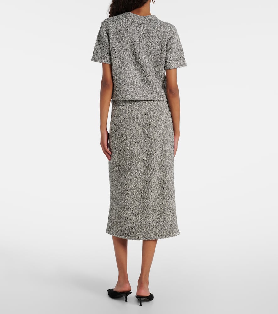 Cropped tweed top