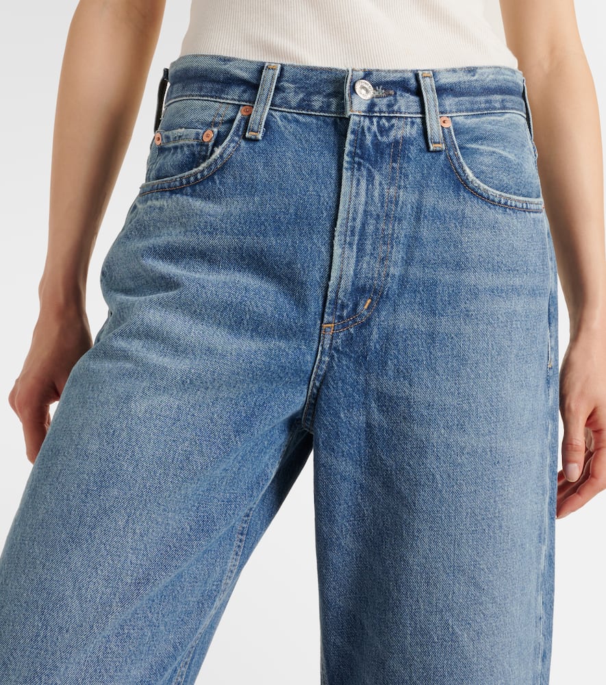 Miro high-rise cropped barrel-leg jeans
