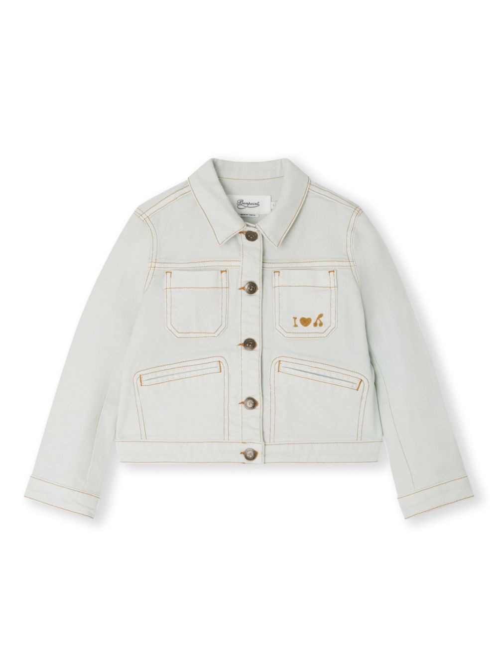 Decorative-stitching denim jacket - Blue