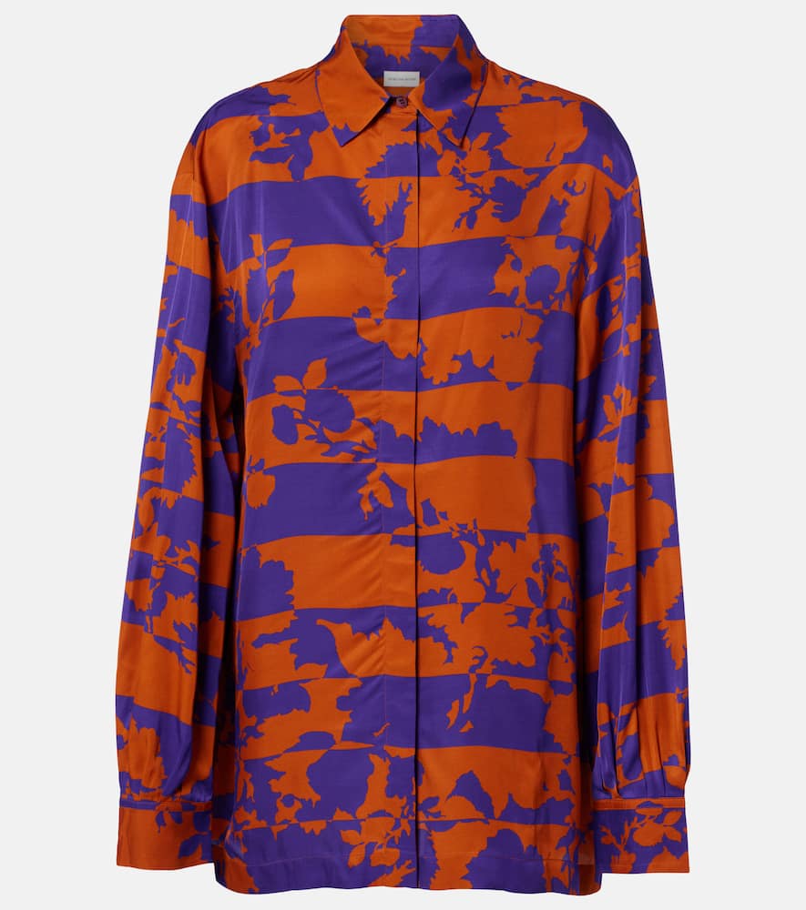 Printed satin shirt