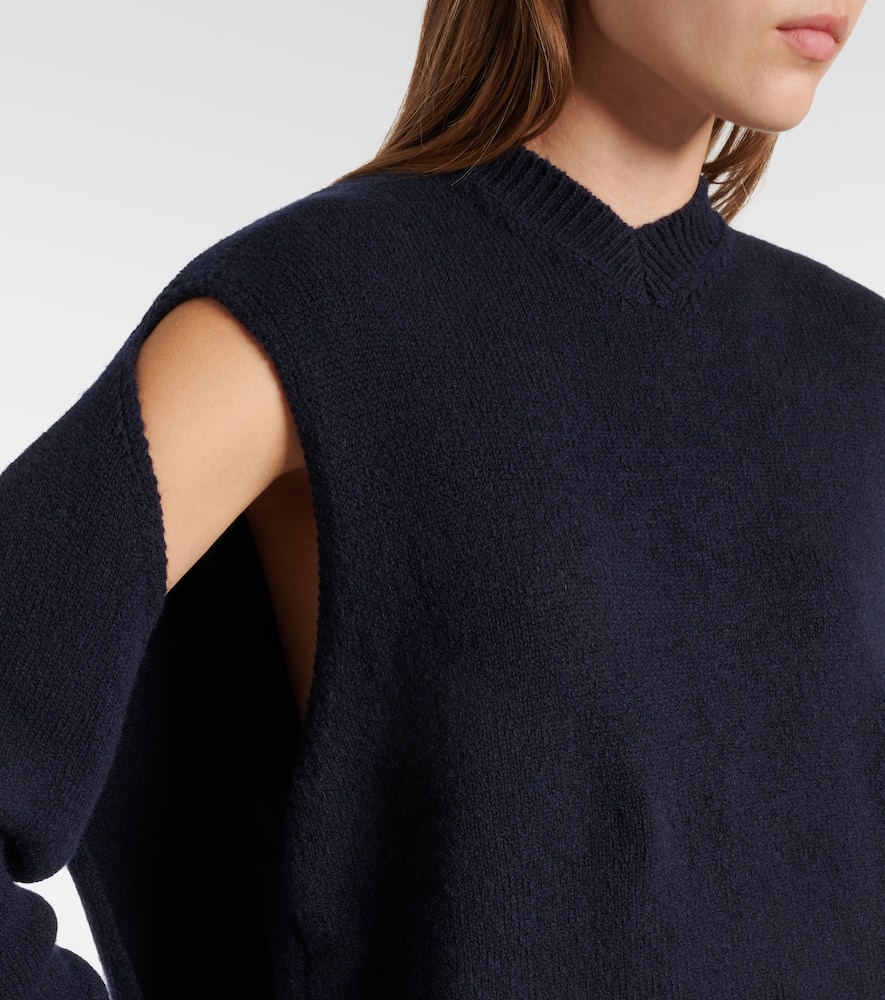 Cutout cashmere-blend sweater