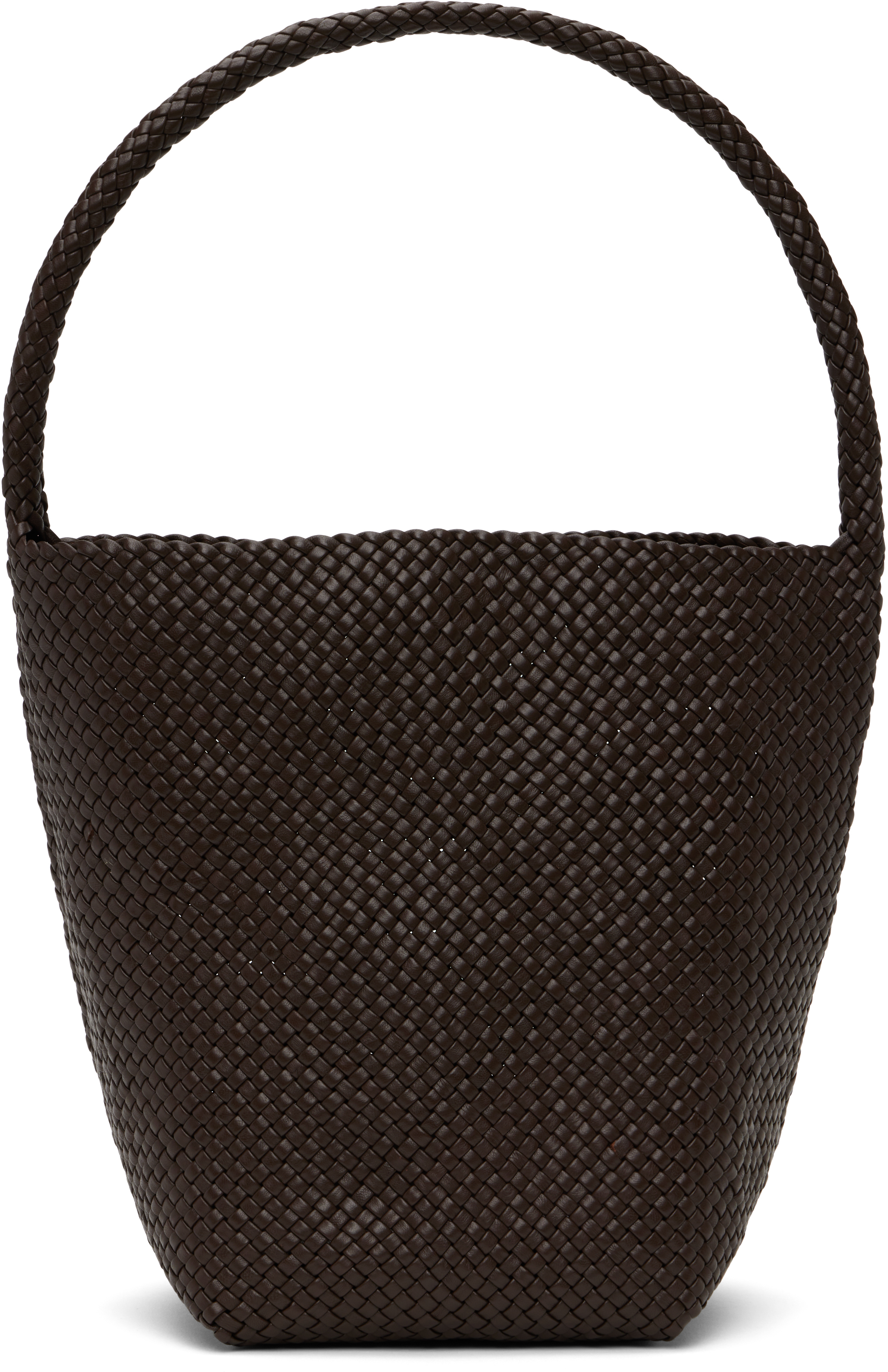 Brown Medium Woven N/S Tote