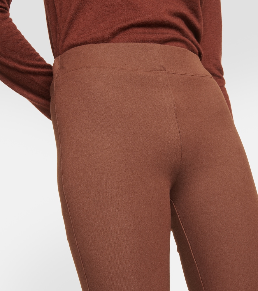 Mid-rise gabardine leggings