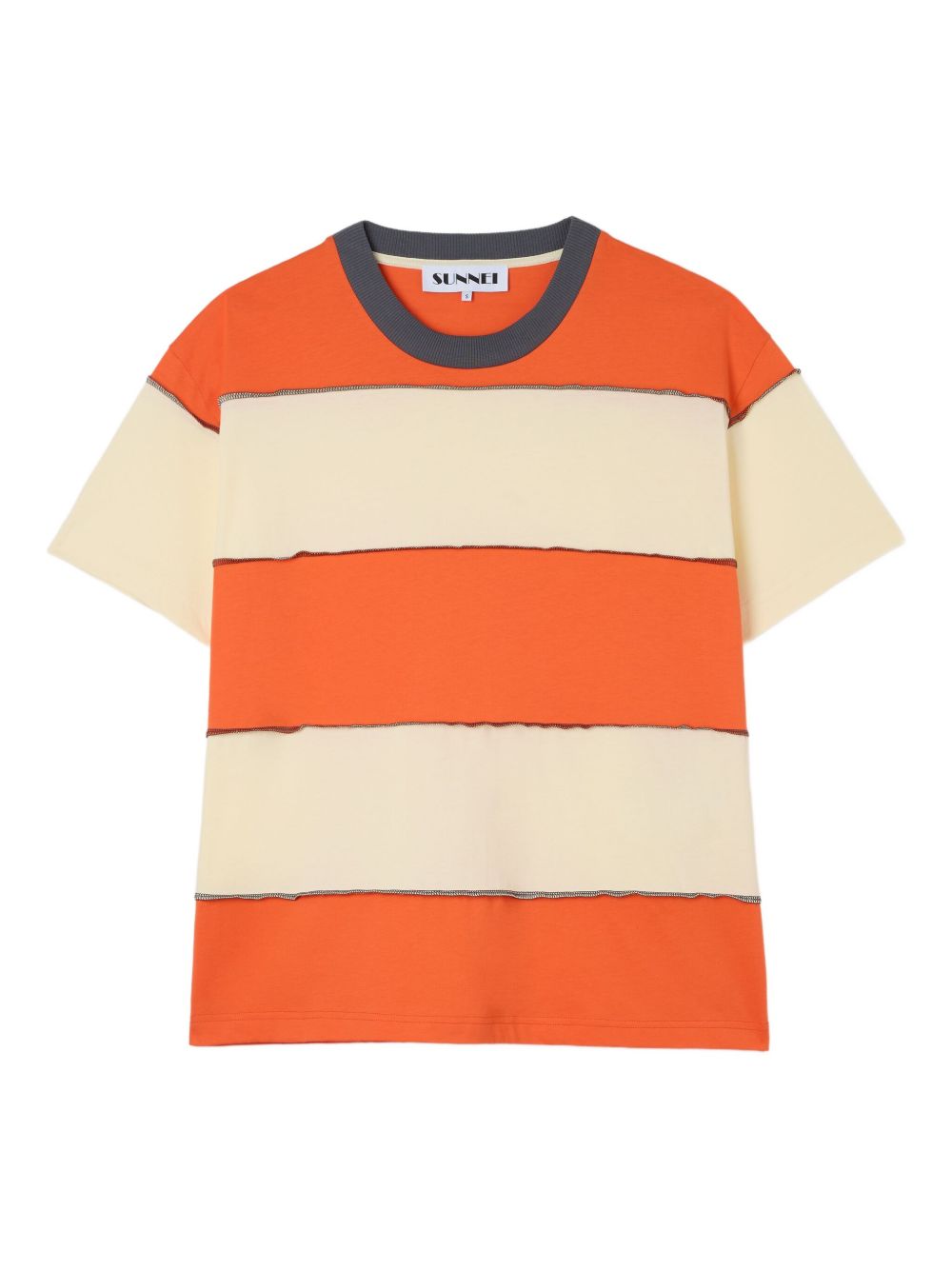 Sunnei striped T-shirt - Orange
