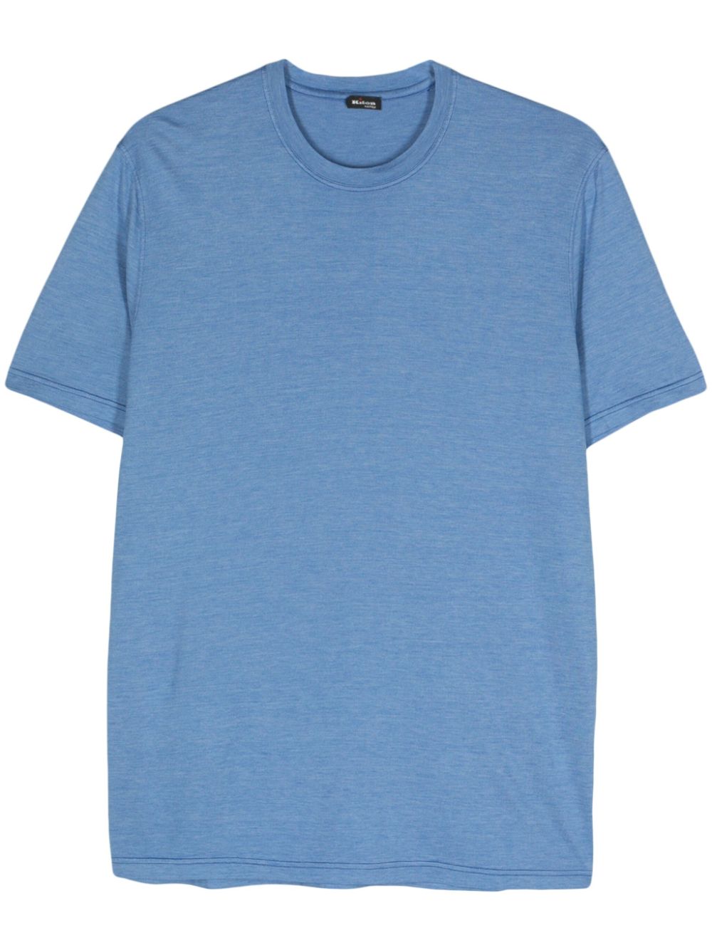 Crew-neck mélange T-shirt - Blue