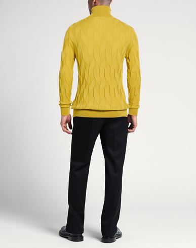 Man Turtleneck Marigold Size 40 Merino Wool